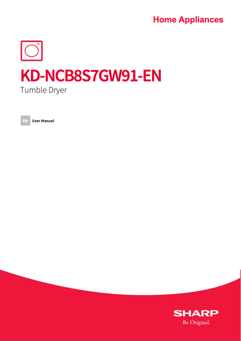Page n°1 - Manuel utilisateur Sharp KD-NCB8S7GW91-EN