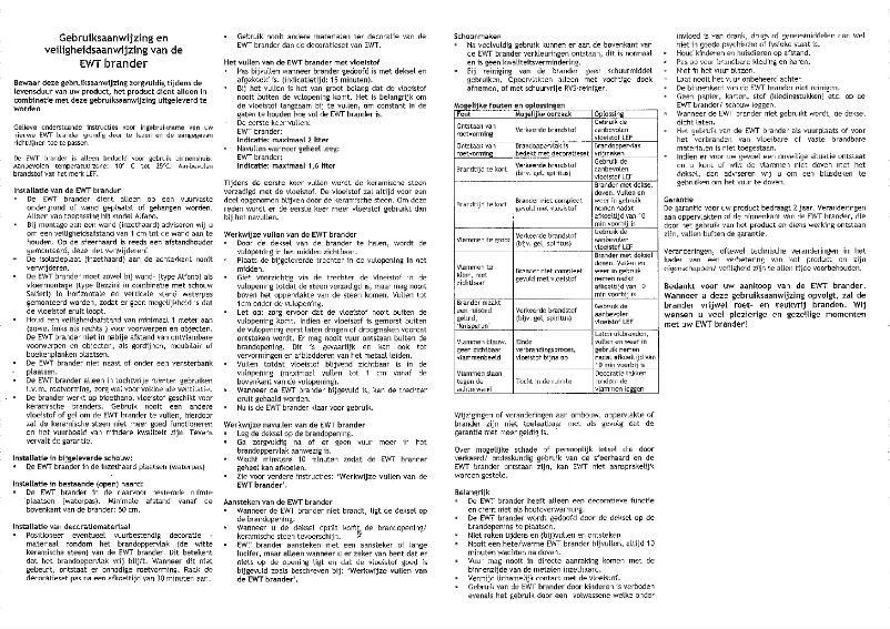 Page 1 de la notice Manuel utilisateur EWT Bazzini