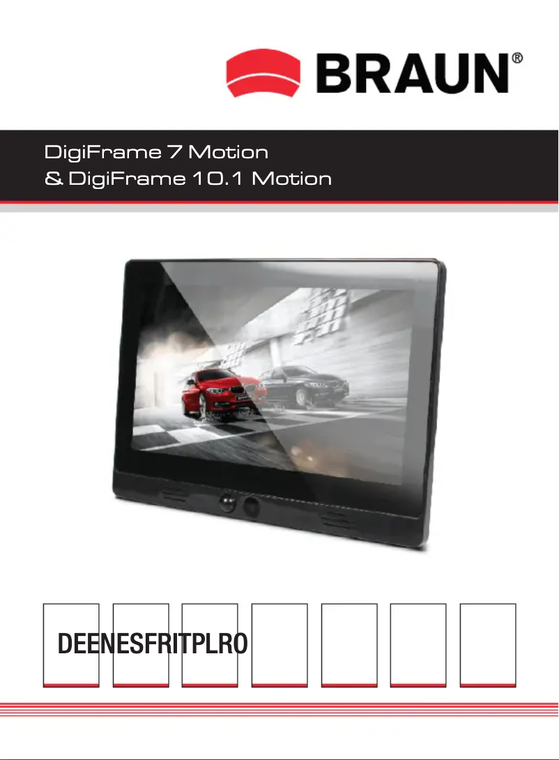 Page 1 de la notice Manuel utilisateur Braun DigiFrame 7 Motion