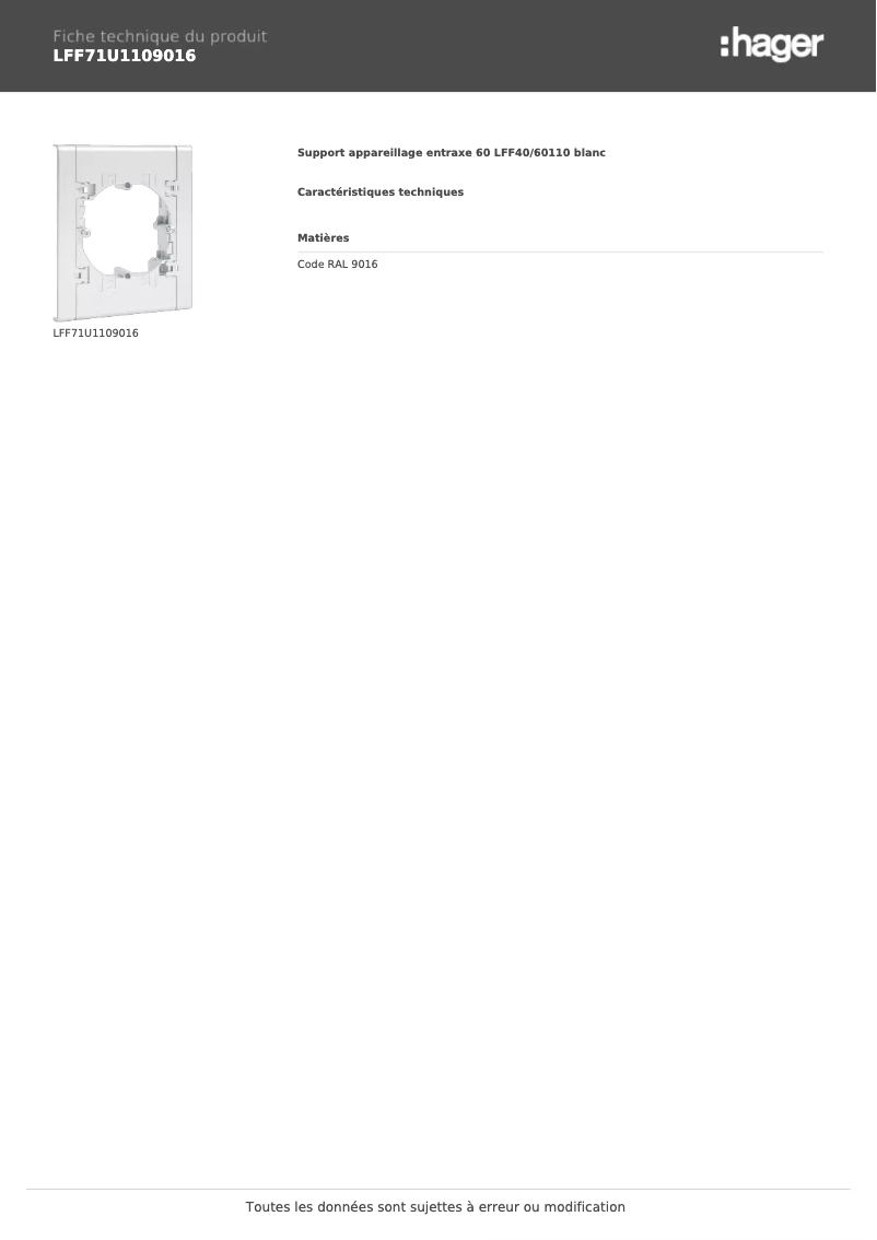 Image de la première page du manuel de l'appareil LFF71U1109016