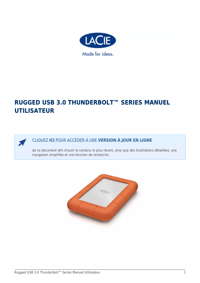 Página 1 del manual Manual de usuario LaCie Rugged USB 3.0