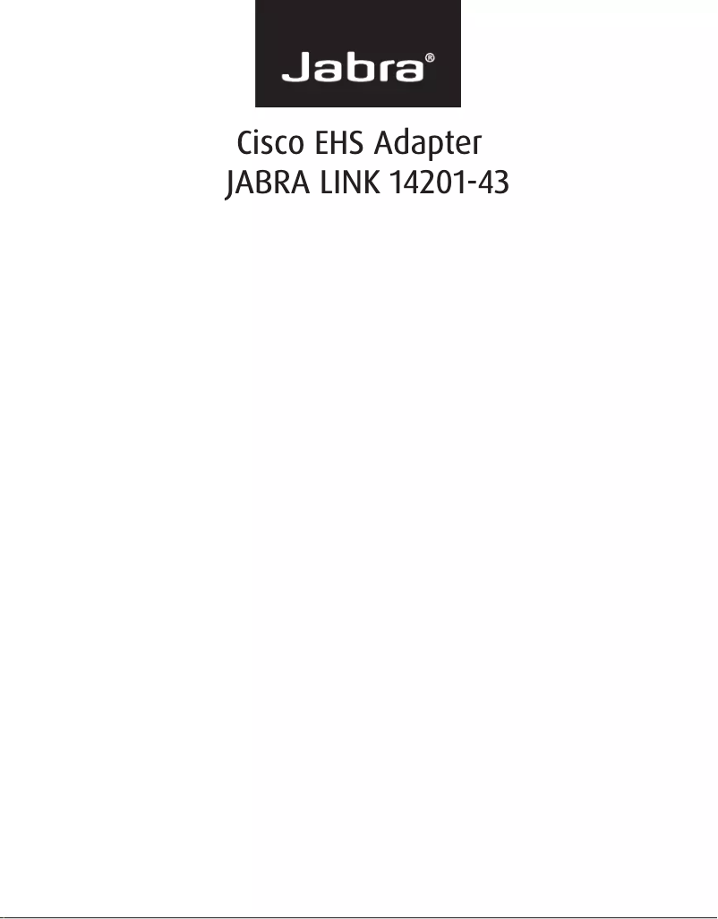 Page 1 de la notice Manuel utilisateur Jabra Link 14201-43