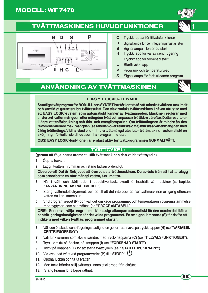 Page 1 de la notice Manuel utilisateur UPO WF 7470