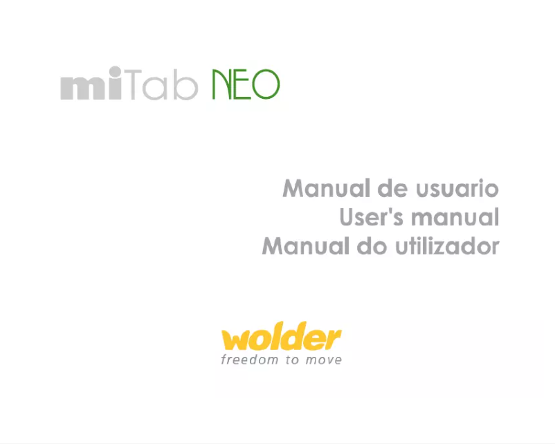Page 1 de la notice Manuel utilisateur Wolder MiTab Neo