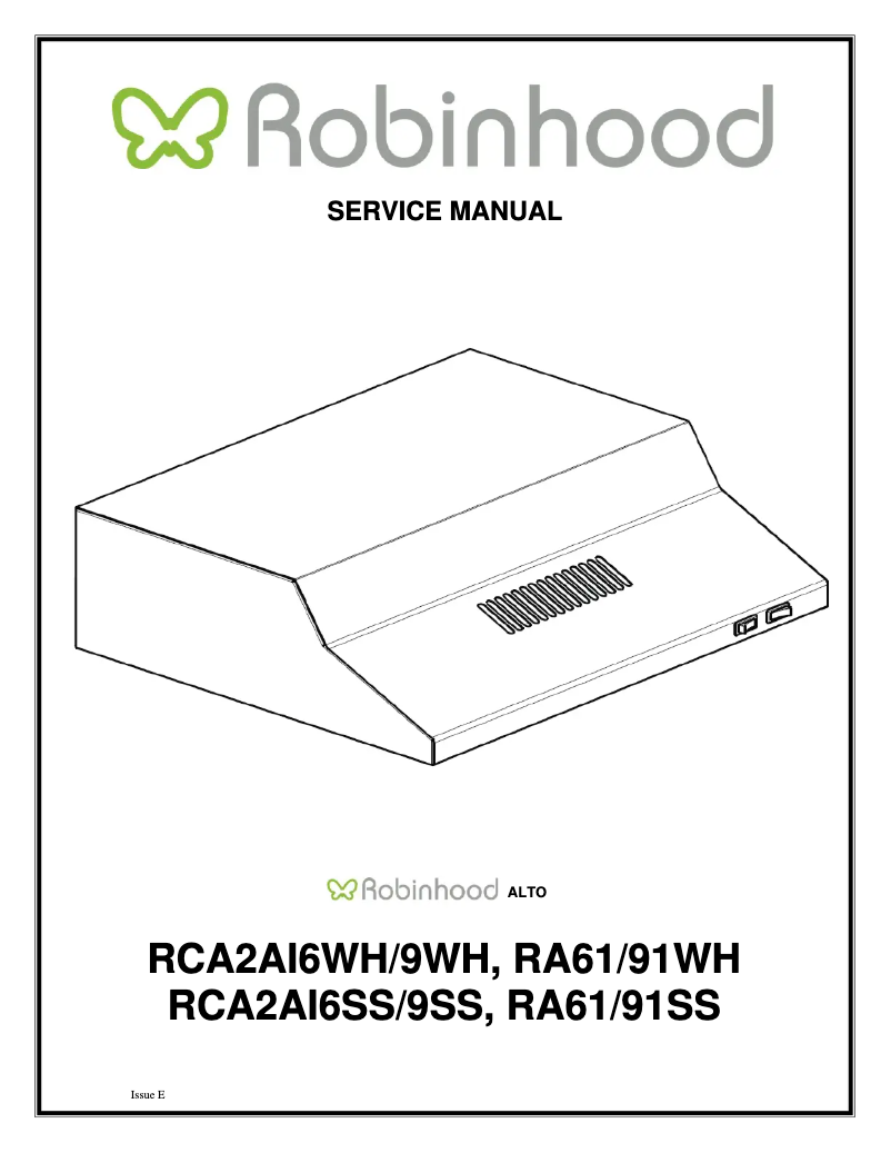 Page 1 de la notice Manuel utilisateur Robinhood RCA2AI9WH