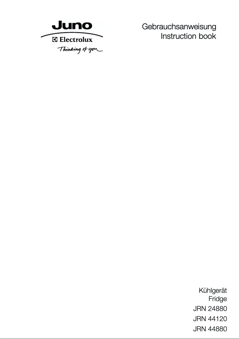 Page 1 de la notice Manuel utilisateur Juno Electrolux JRN44880