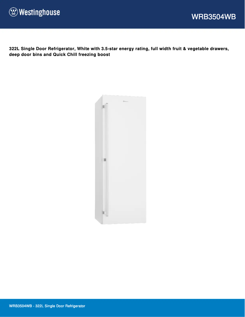 Image de la première page du manuel de l'appareil WRB3504WB