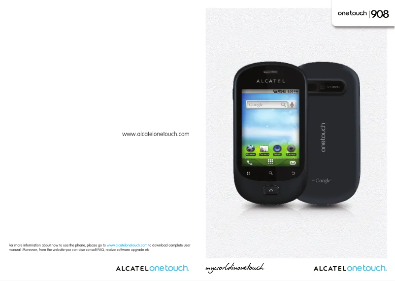 Page 1 de la notice Manuel utilisateur Alcatel One Touch 908