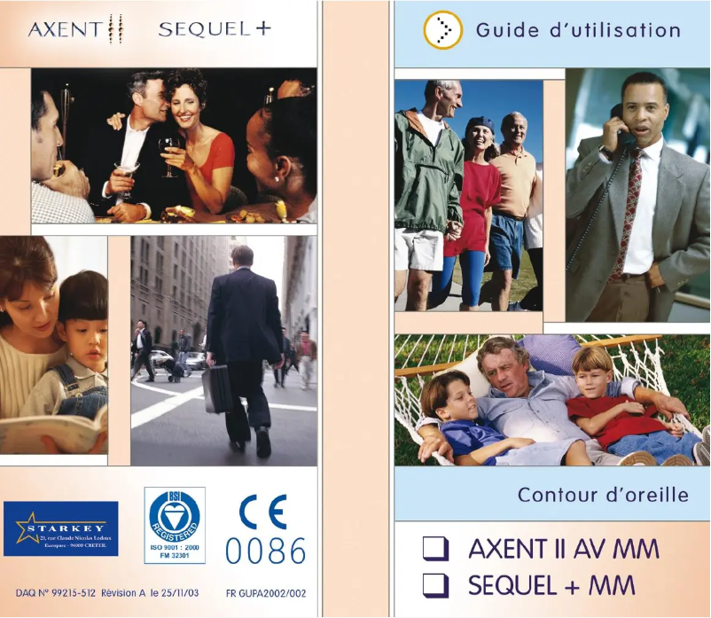 Page 1 of the manual User Manual Starkey Axent