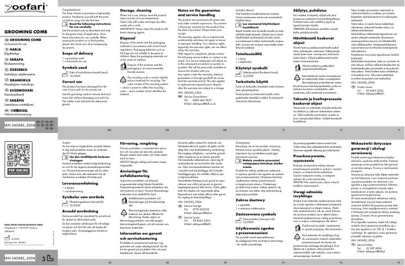 Page 1 de la notice Manuel utilisateur Zoofari IAN 345682