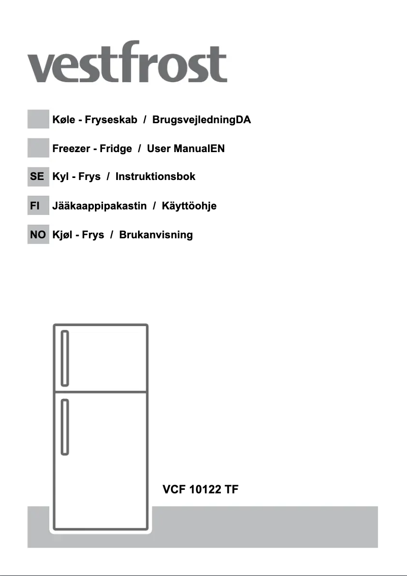 Page n°1 - Manuel utilisateur Vestfrost VCF 10122 TF