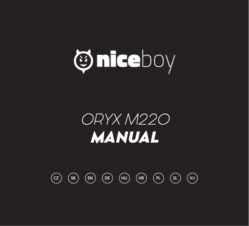 Page n°1 - Manuel utilisateur Niceboy ORYX M220 Zen