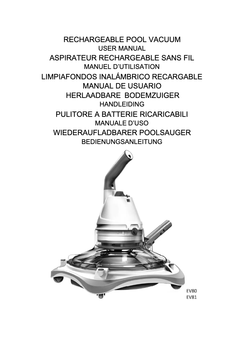 Page 1 de la notice Manuel utilisateur Kokido EV80