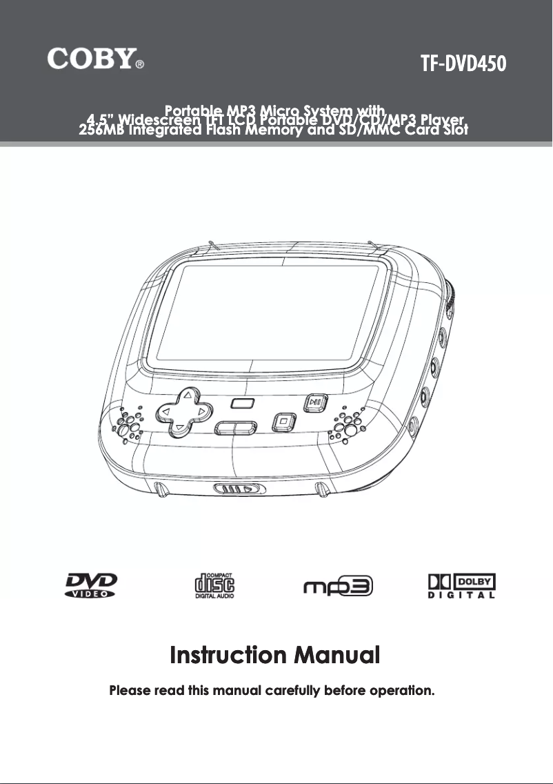 Página 1 del manual Manual de usuario Coby TF-DVD450