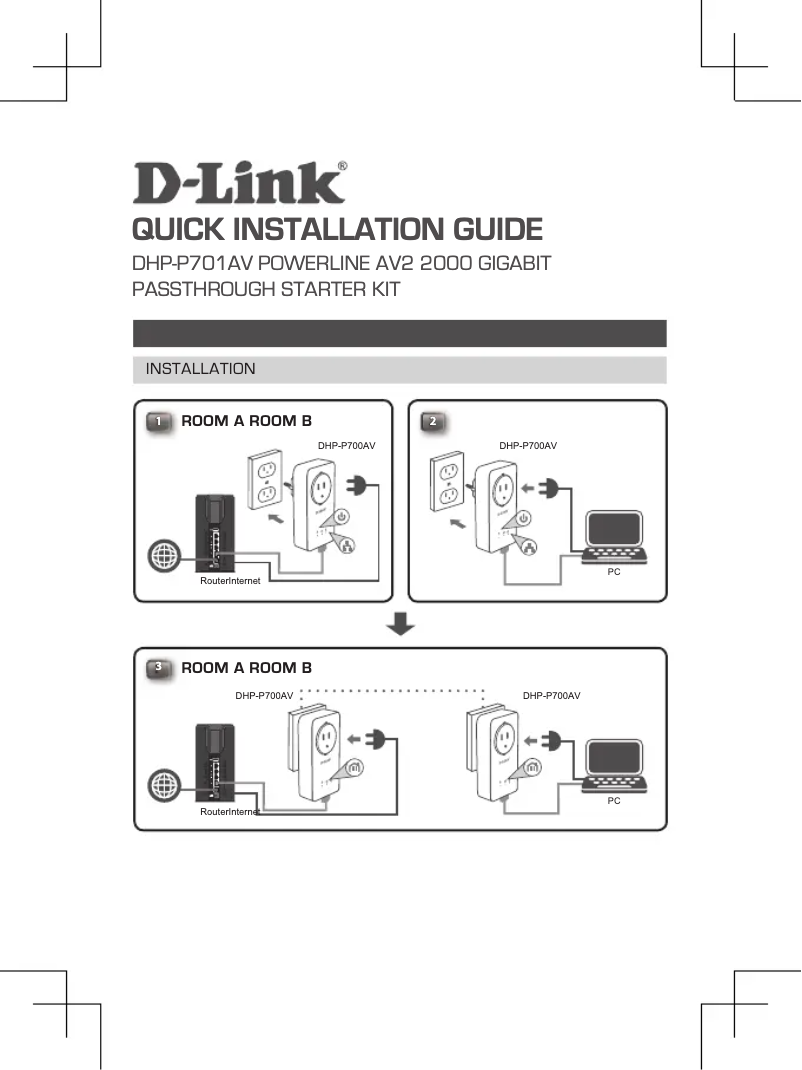 Page 1 de la notice Manuel utilisateur D-Link DHP-P701AV