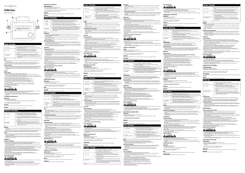 Page 1 de la notice Manuel utilisateur Nedis SFIND100BK