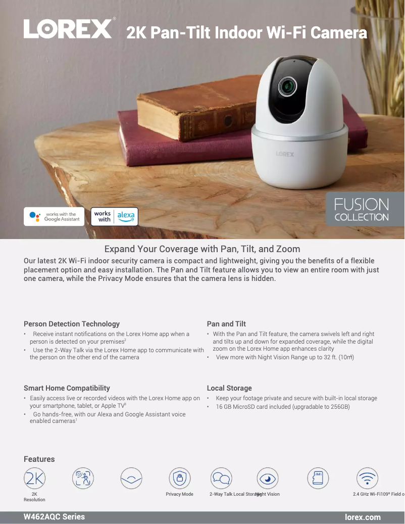 Página 1 del manual Ficha técnica Lorex W462AQD-EG