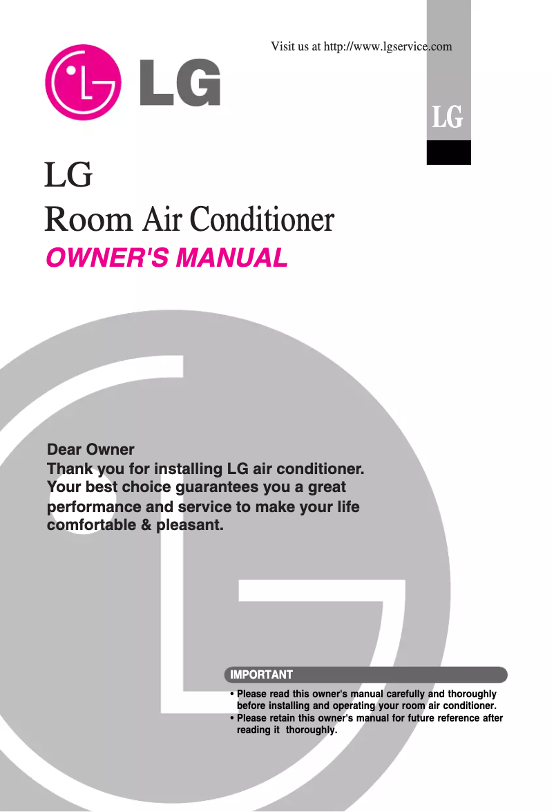 Page n°1 - Manuel utilisateur LG S09AWN-N48