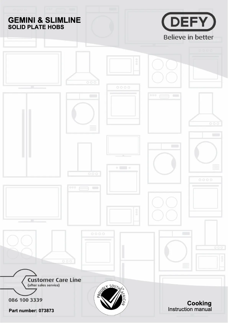 Page n°1 - Manuel utilisateur Defy DHD416