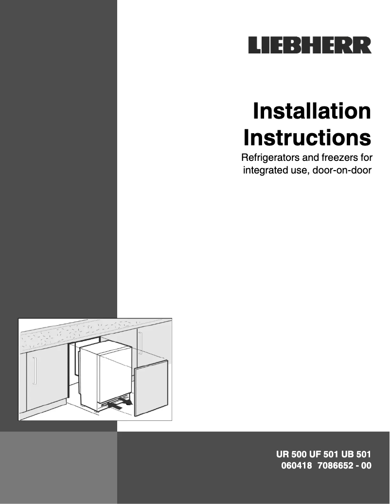 Page n°1 - Instructions / montage Liebherr UB 501