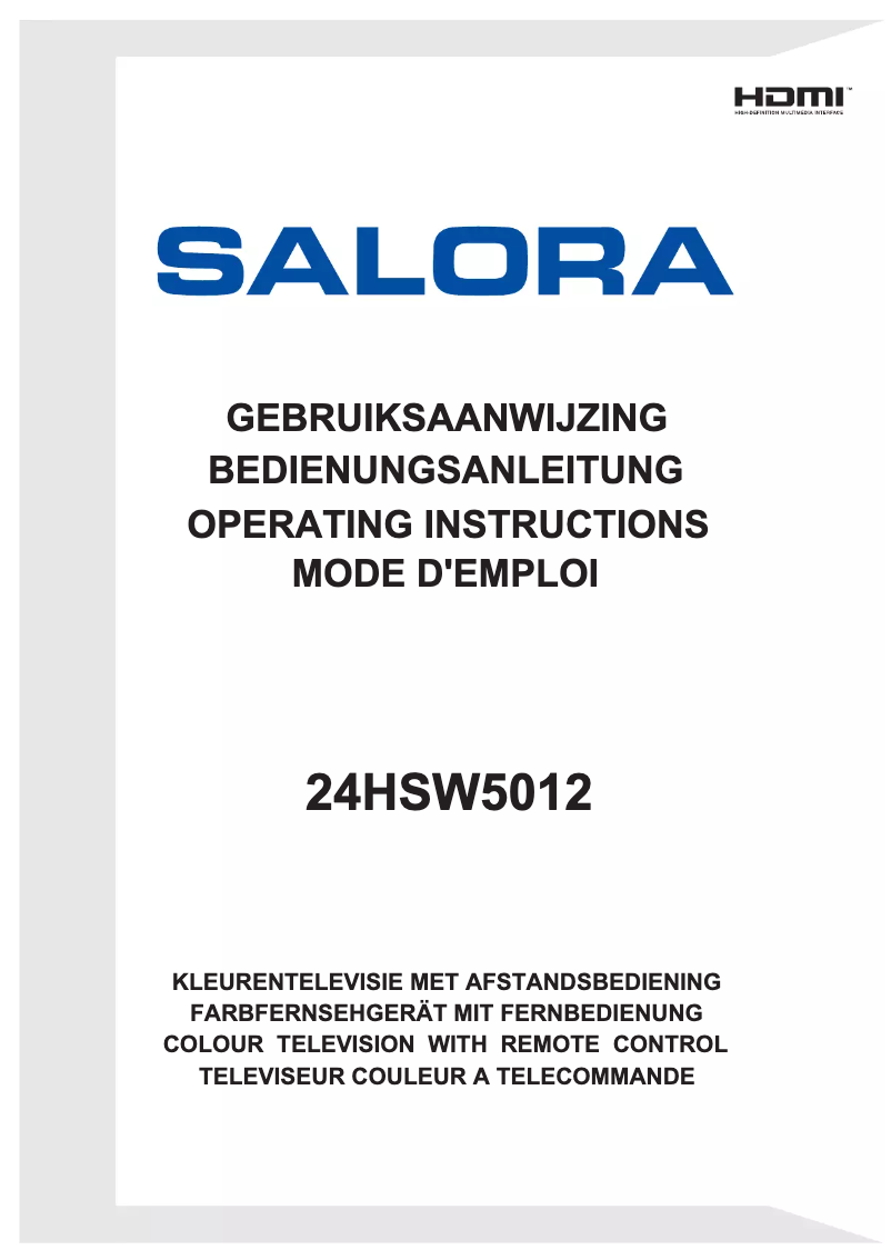 Page 1 de la notice Manuel utilisateur Salora 24HSW5012