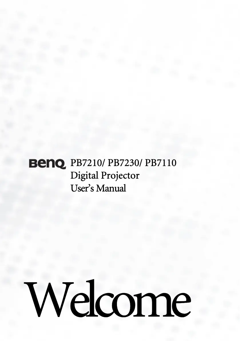 Page 1 de la notice Manuel utilisateur BenQ PB7230