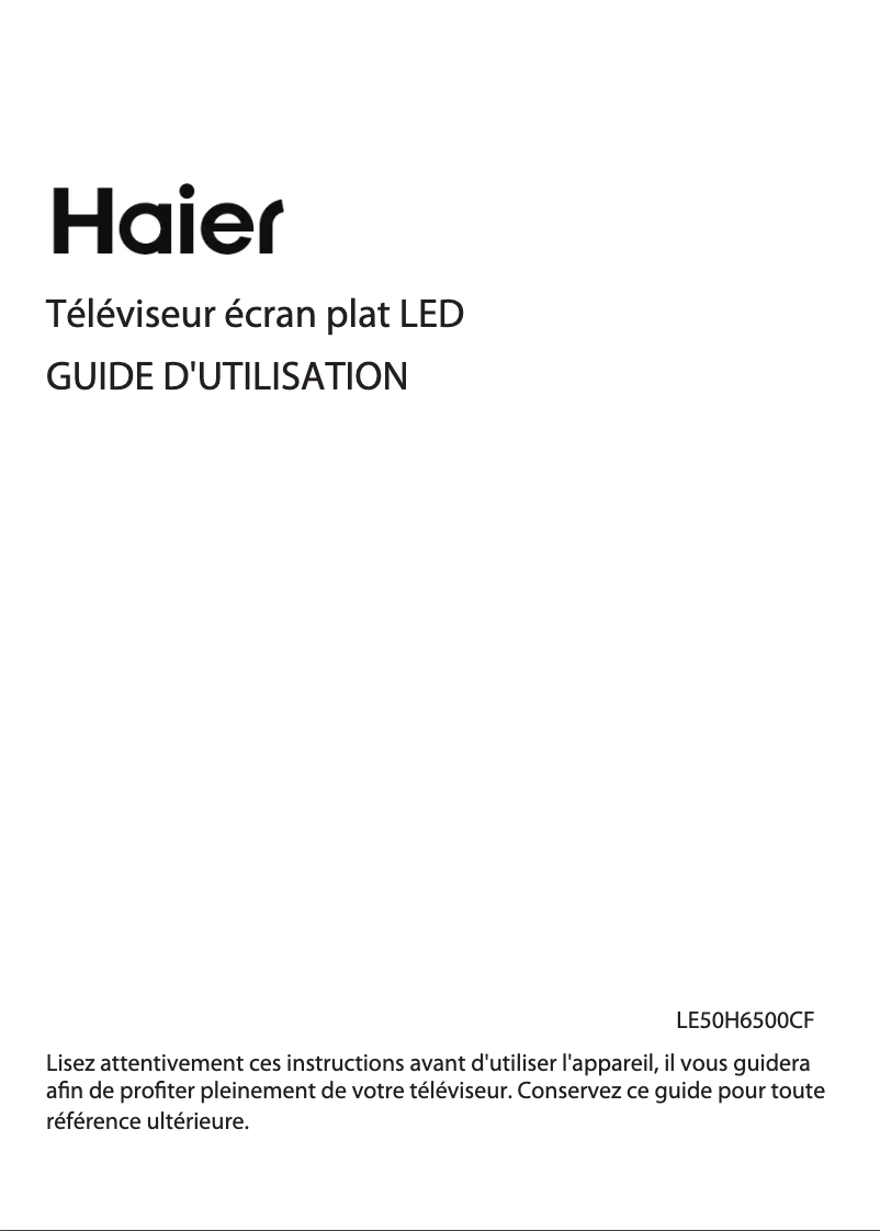 Page 1 de la notice Manuel utilisateur Haier LE32B7000C