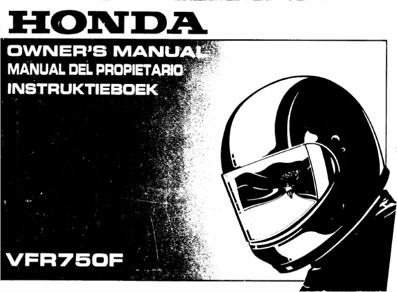 Image de la première page du manuel de l'appareil VFR750F (1992)