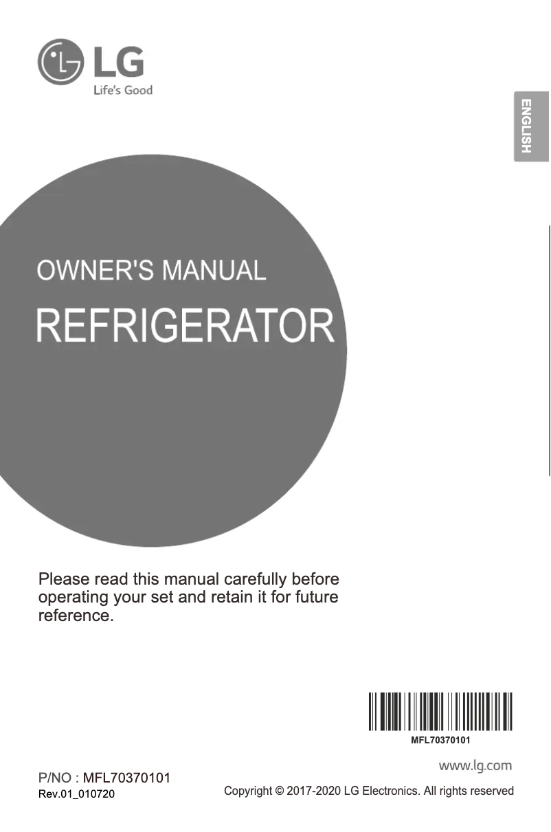 Página 1 del manual Manual de usuario LG GL-G292RLBB