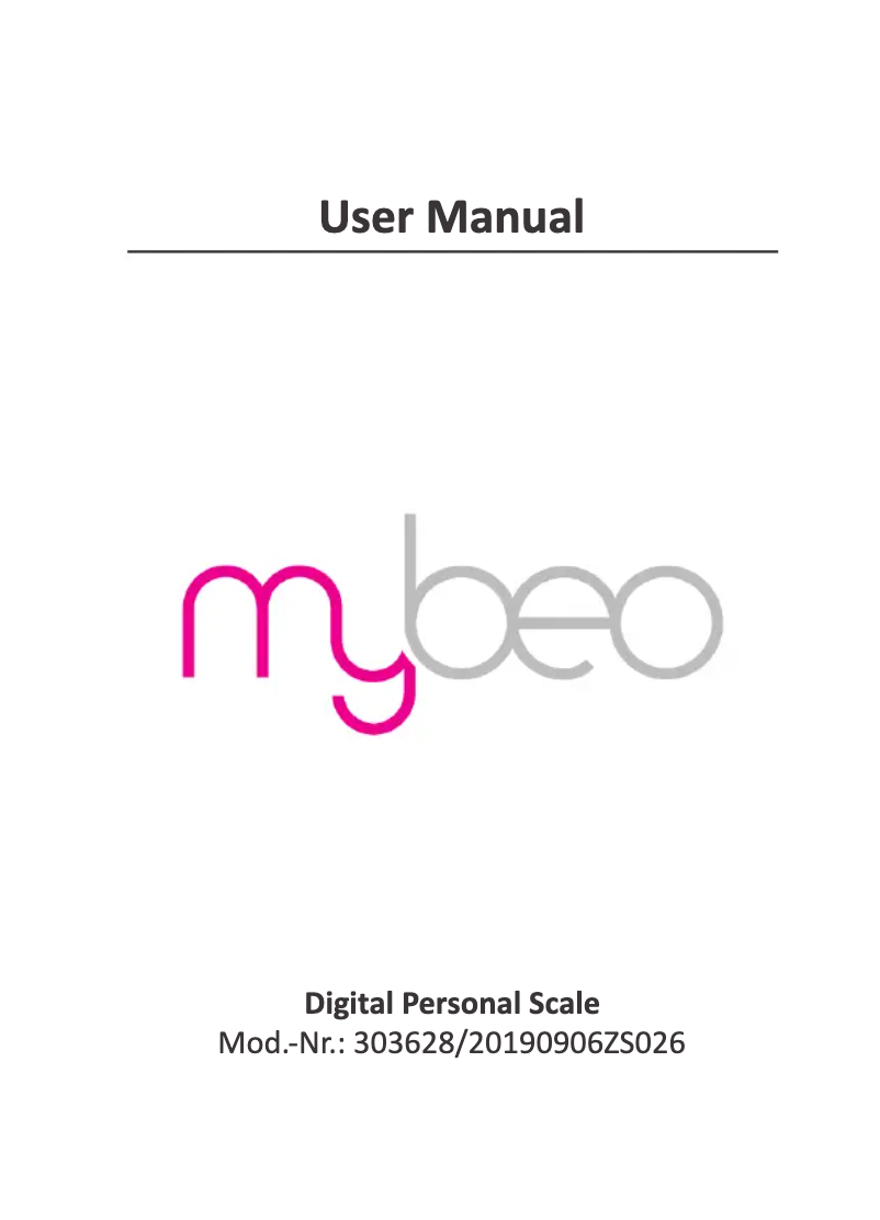 Page 1 de la notice Manuel utilisateur Mybeo 303628