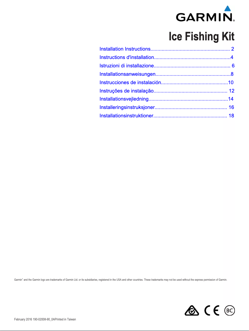 Page n°1 - Guide d'installation Garmin STRIKER Plus 5
