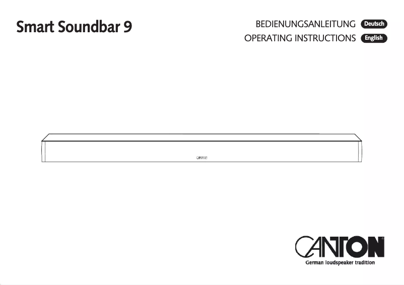 Page 1 de la notice Manuel utilisateur Canton Smart Soundbar 9
