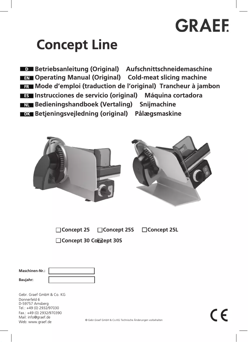 Image de la première page du manuel de l'appareil Concept 25