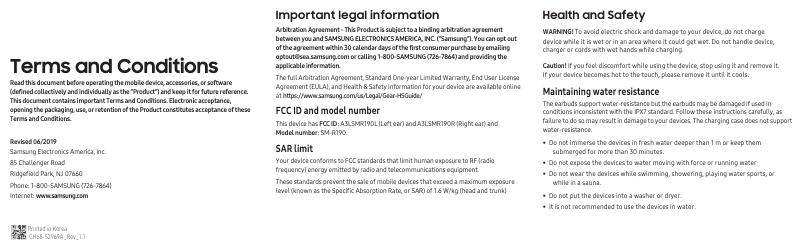 Image de la première page du manuel de l'appareil Galaxy Buds Pro