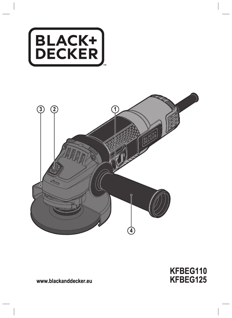 Page 1 de la notice Manuel utilisateur Black & Decker KFBEG125