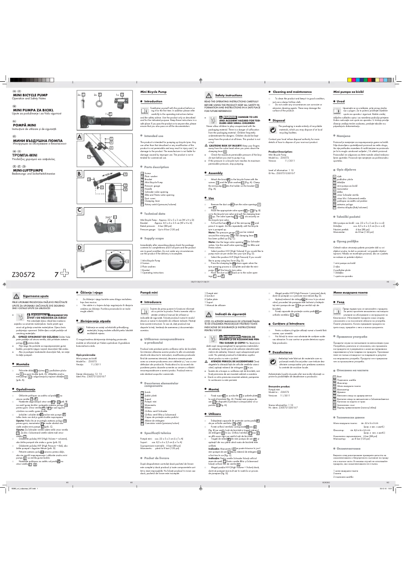 Image de la première page du manuel de l'appareil Z30572