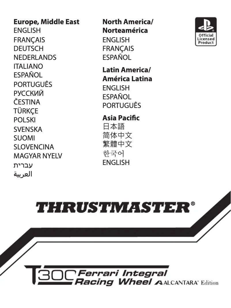 Page n°1 - Manuel utilisateur Thrustmaster T300