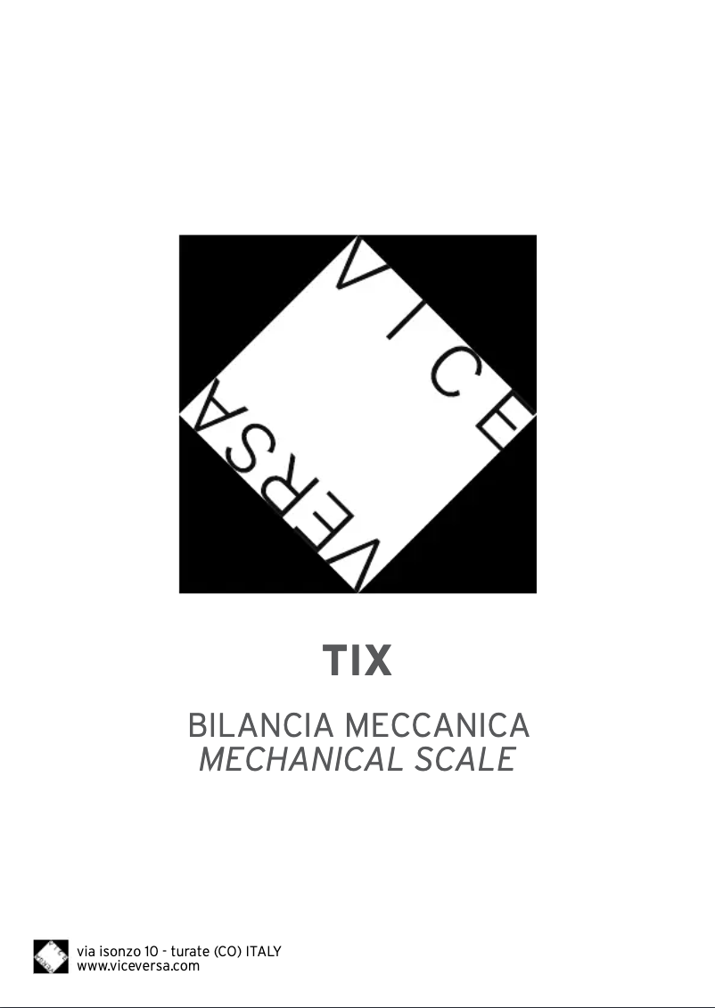 Page 1 de la notice Manuel utilisateur Vice Versa Tix 46209