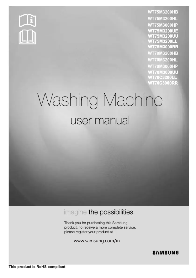 Page 1 de la notice Manuel utilisateur Samsung WT70M3200HL