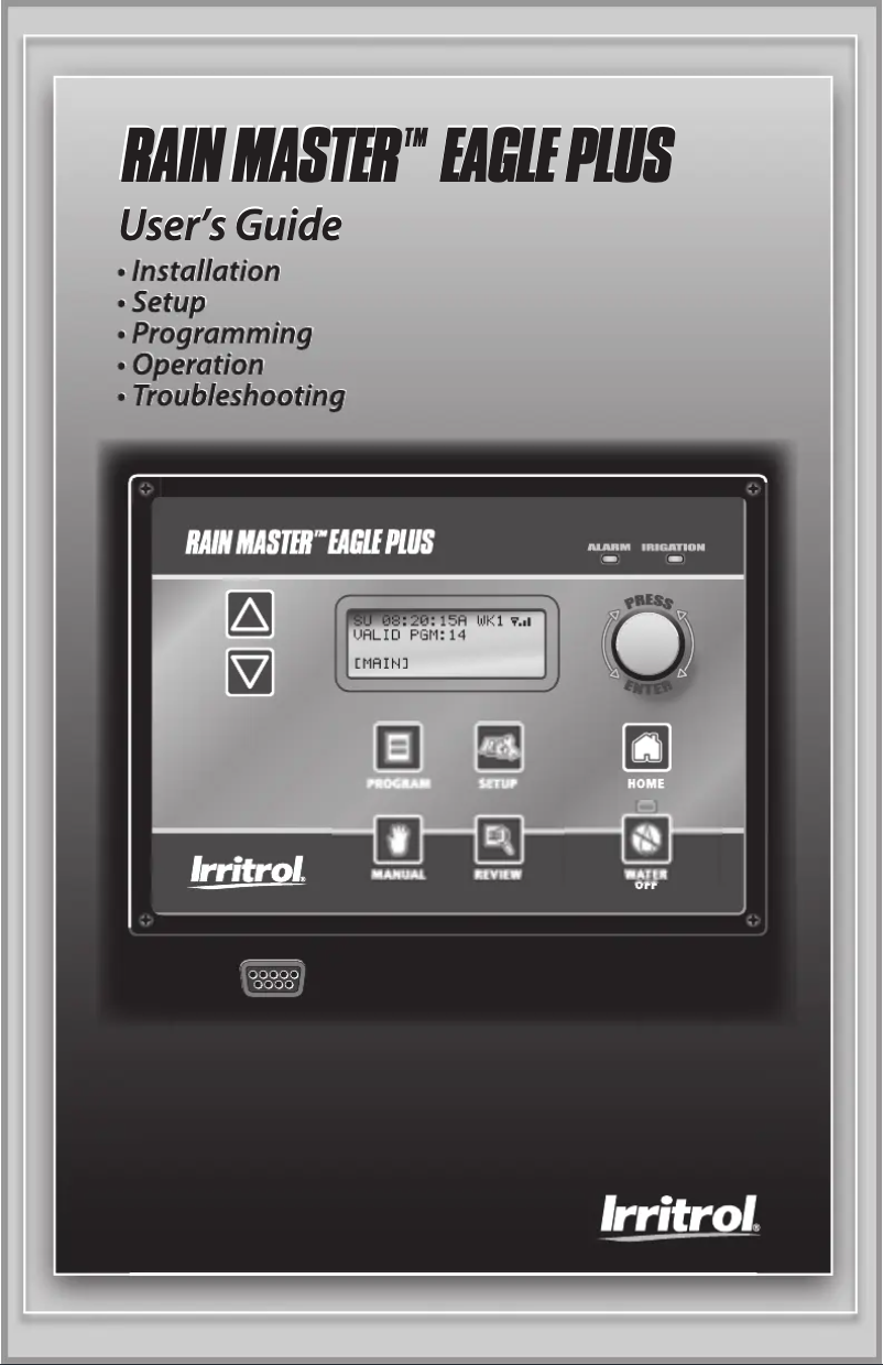 Page n°1 - Manuel utilisateur Irritrol EGP-TW-S