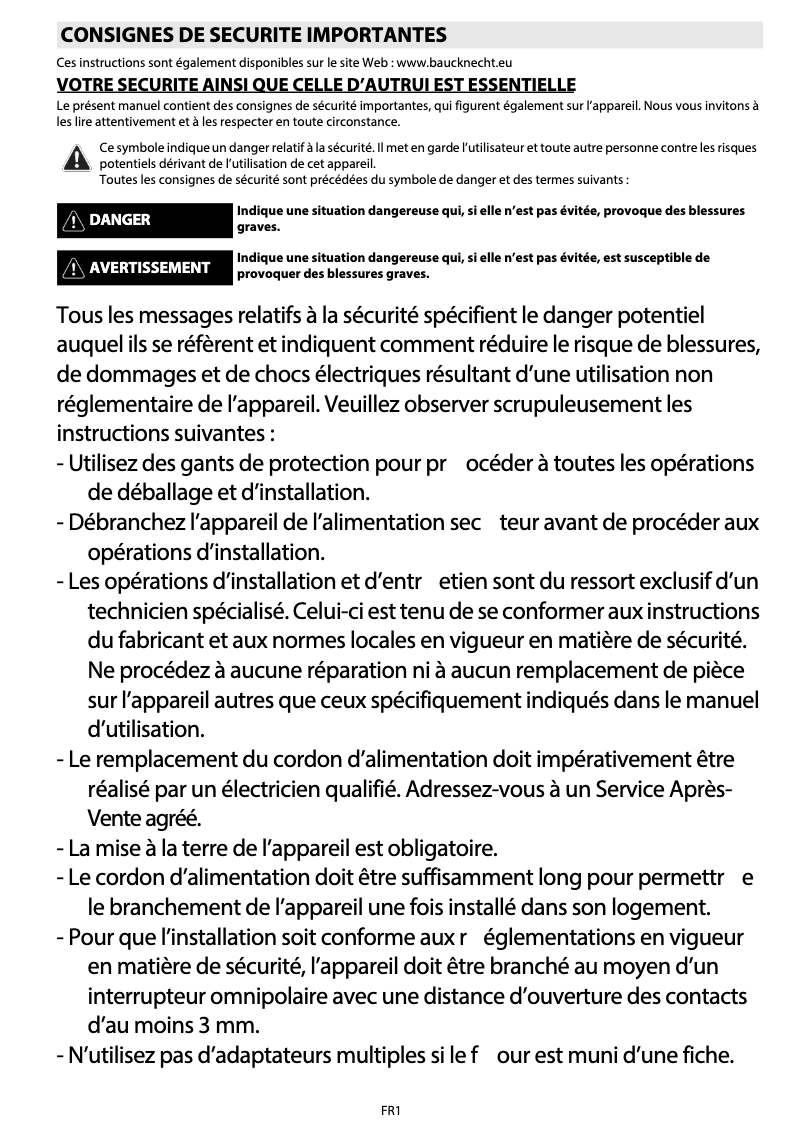 Image de la première page du manuel de l'appareil BLVMS 8100 PT