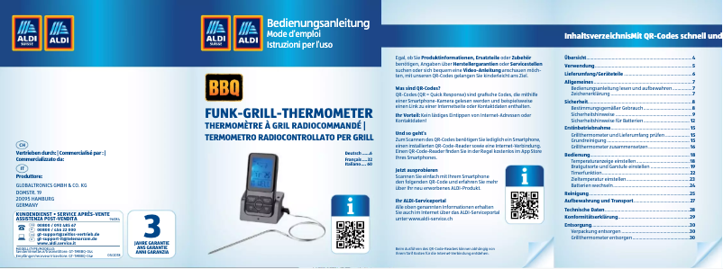 Page 1 de la notice Manuel utilisateur BBQ Premium GT-TMBBQ-04e