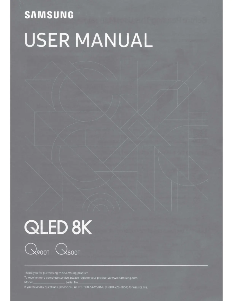 Page 1 de la notice Manuel utilisateur Samsung QN65Q800T