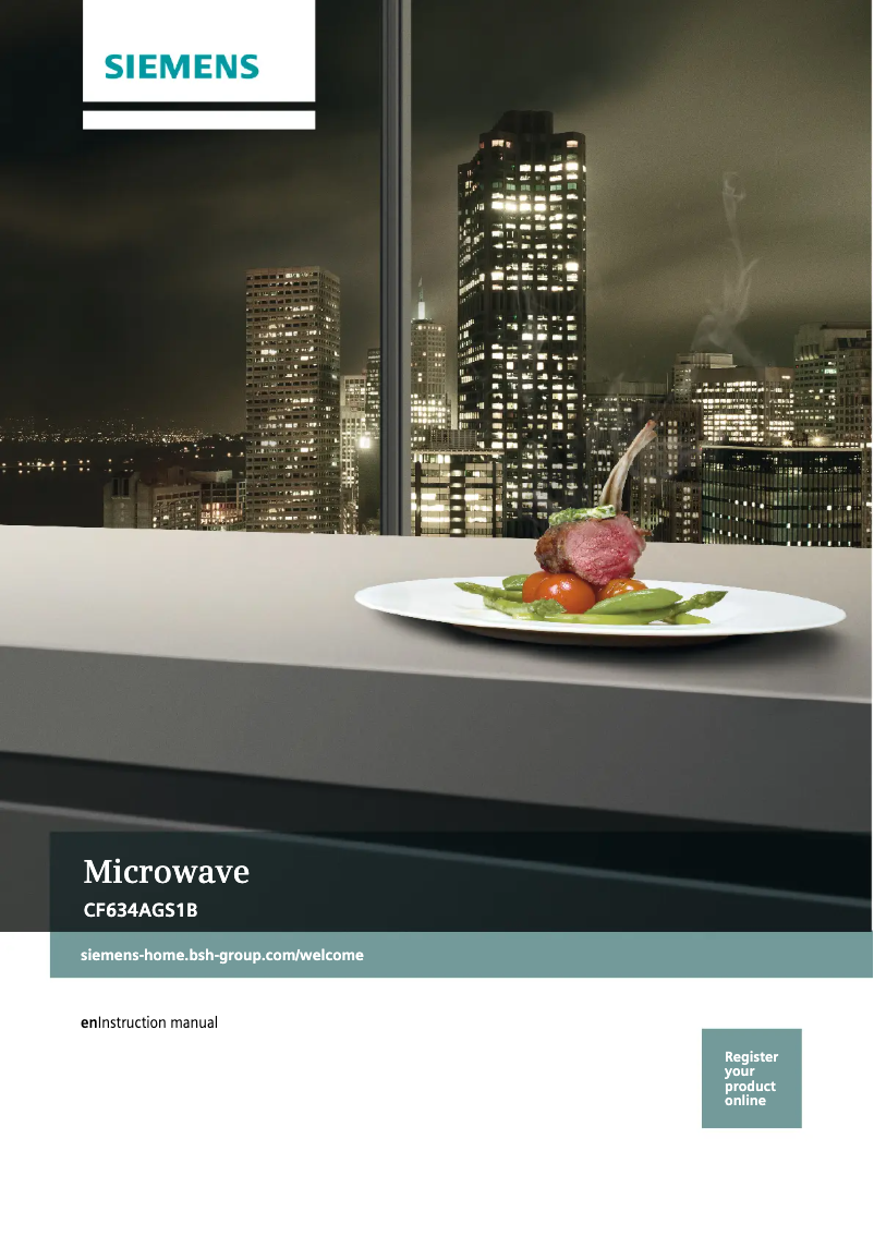 Page n°1 - Manuel d'utilisation et d'entretien Siemens CF634AGS1B