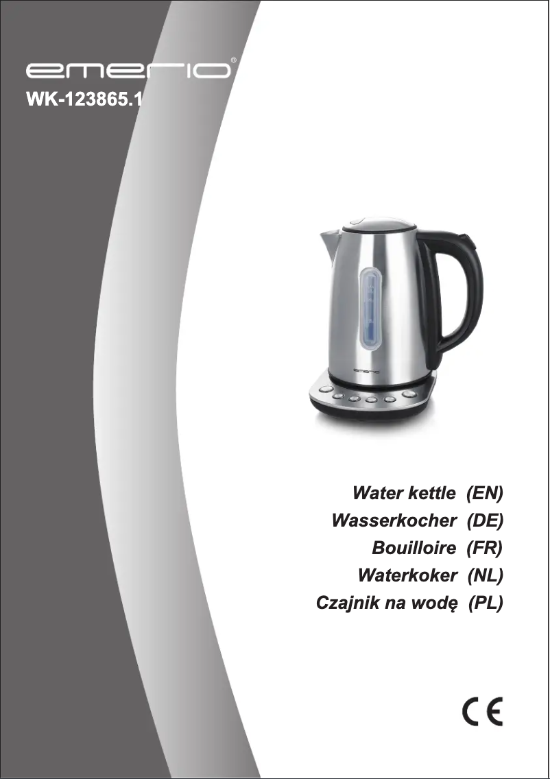 Image de la première page du manuel de l'appareil WK-123865