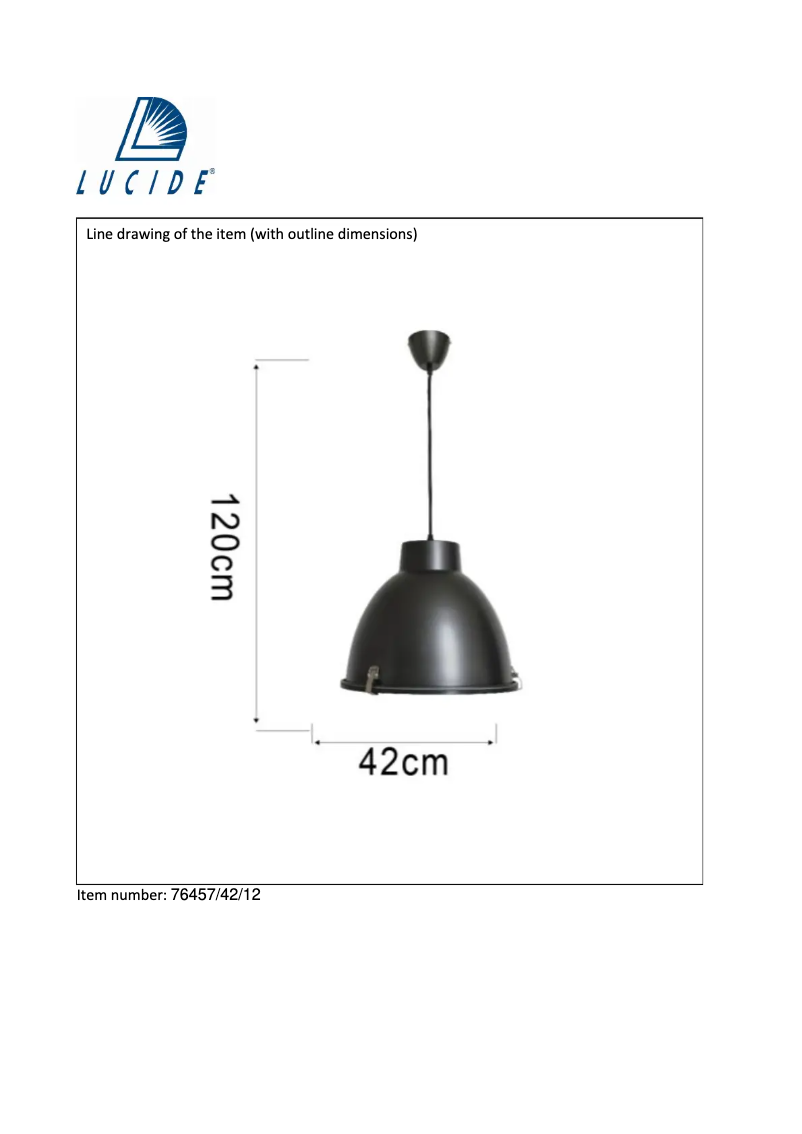 Page 1 de la notice Manuel utilisateur Lucide Industry 76457/42/12