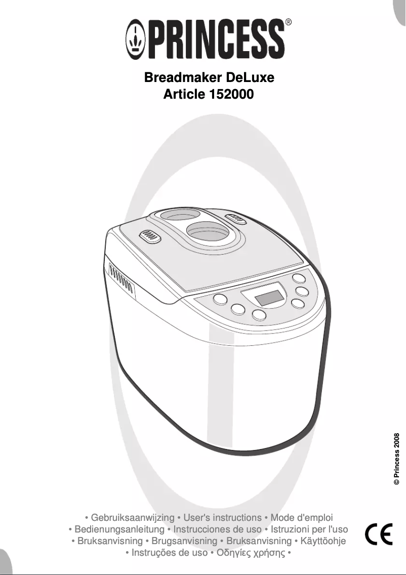 Image de la première page du manuel de l'appareil Bread Maker DeLuxe