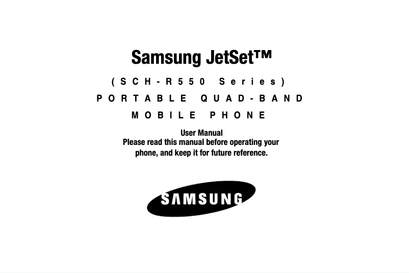 Page 1 de la notice Manuel utilisateur Samsung JetSet