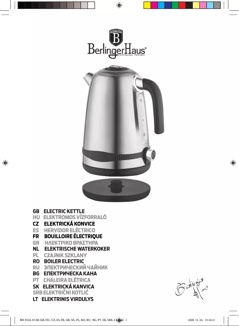 Page n°1 - Manuel utilisateur Berlinger Haus BH-9329