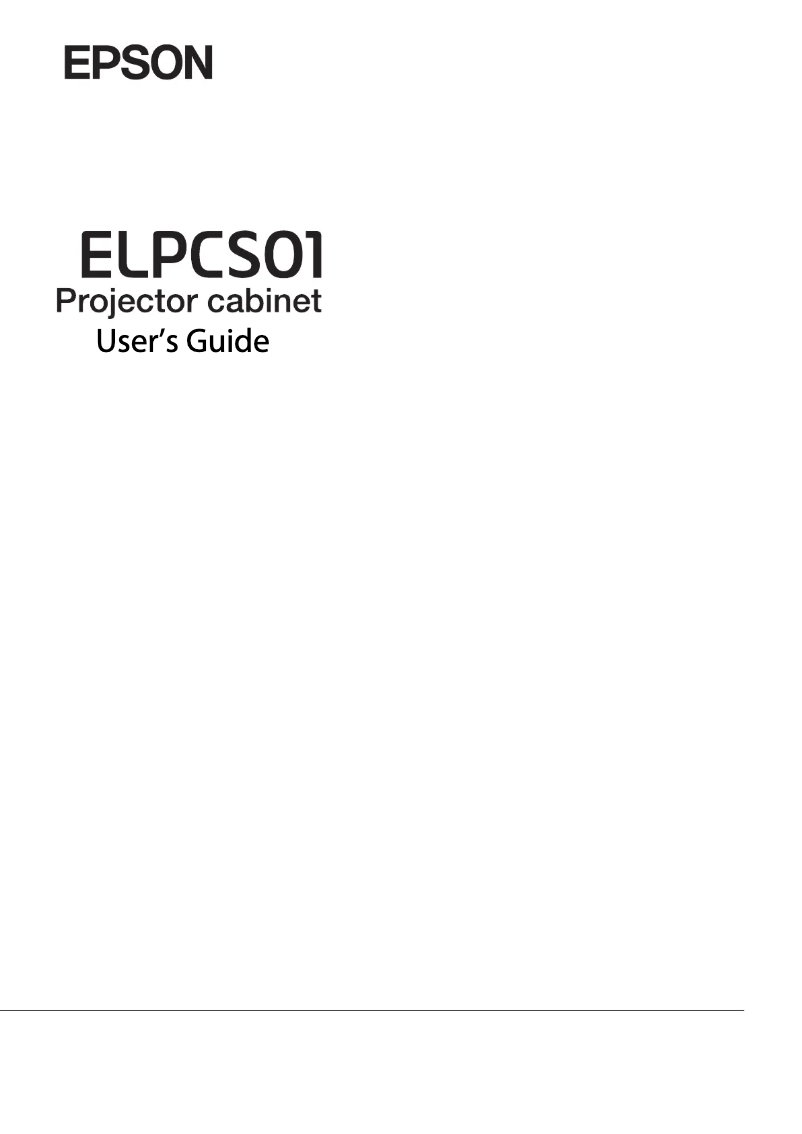 Page 1 de la notice Manuel utilisateur Epson ELPCS01